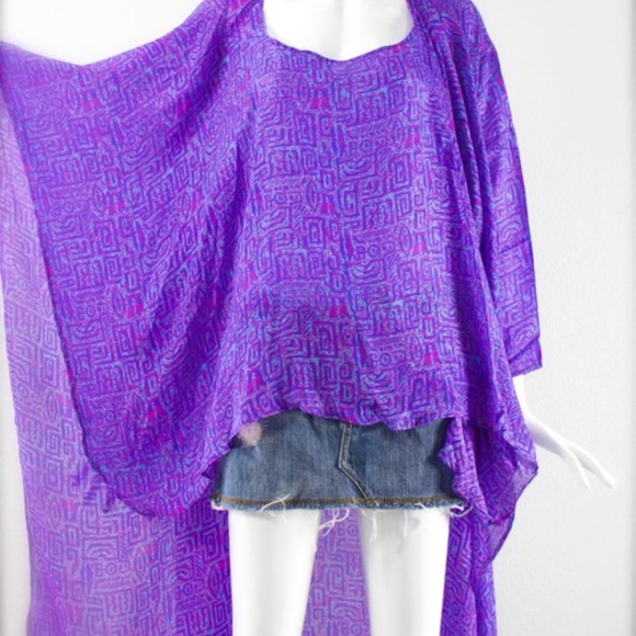 1970's India Chez Svanni India Silk Caftan - Picture 2 of 5